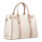 MICHAEL KORS Vanilla, Soft Pink Nouveau Hamilton Large Satchel MK75 - Runner