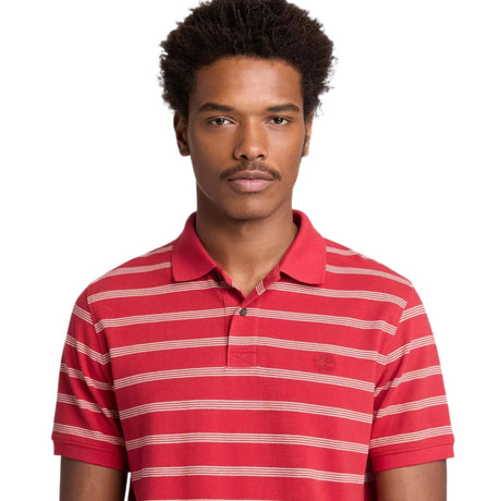 Millers River 4 Rows Stripes Short Sleeve Polo - Runner