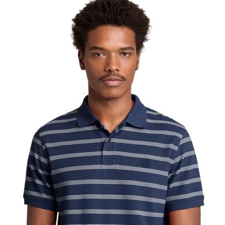 Millers River 4 Rows Stripes Short Sleeve Polo - Runner