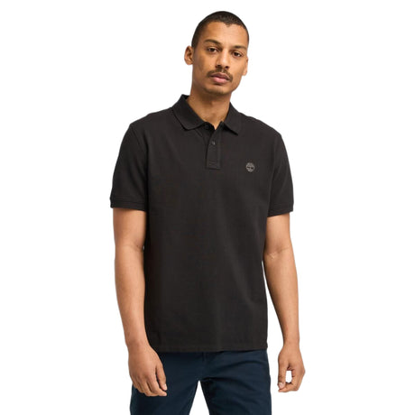 MILLERS RIVER Pique Short Sleeve Polo Black - Runner