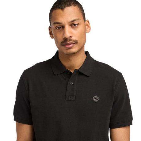 MILLERS RIVER Pique Short Sleeve Polo Black - Runner