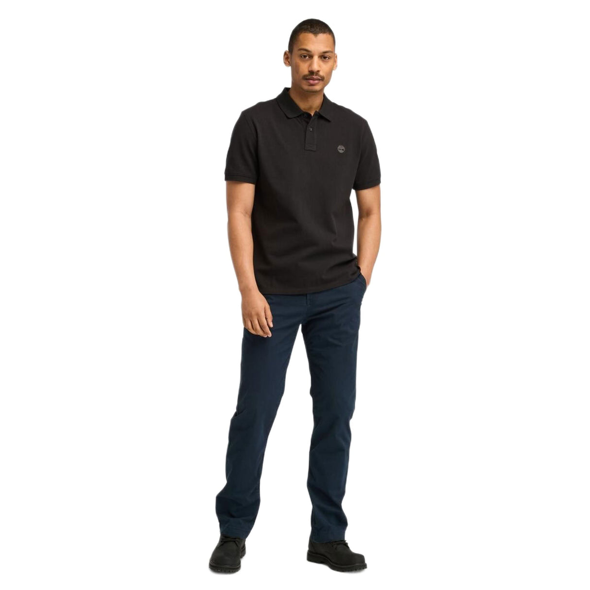 MILLERS RIVER Pique Short Sleeve Polo Black - Runner