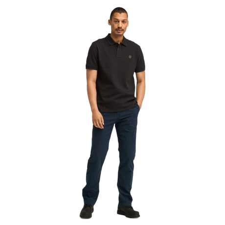 MILLERS RIVER Pique Short Sleeve Polo Black - Runner