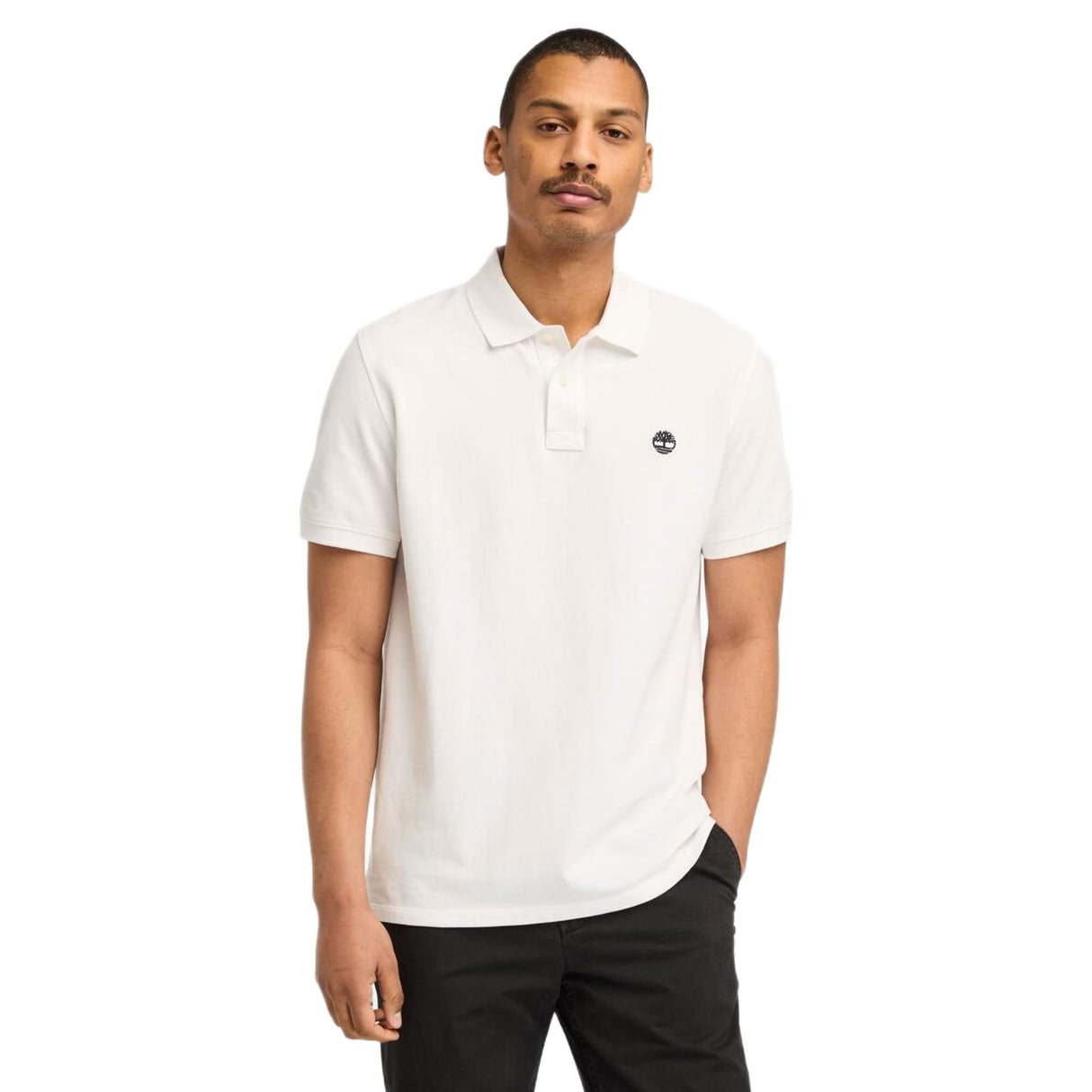 MILLERS RIVER Pique Short Sleeve Polo White - Runner