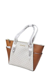 NEW Michael Kors Charlotte Signature Leather Top Zip Tote Handbag Shoulder Bag MK43 - Runner