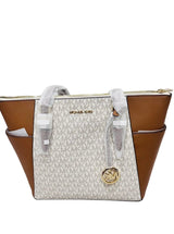 NEW Michael Kors Charlotte Signature Leather Top Zip Tote Handbag Shoulder Bag MK43 - Runner