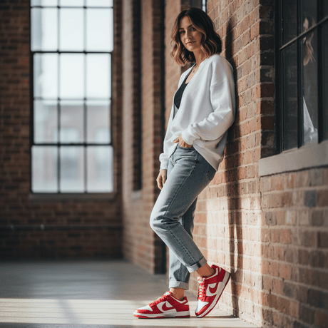 Nike Dunk Low Next Nature Shoes Red - Runner