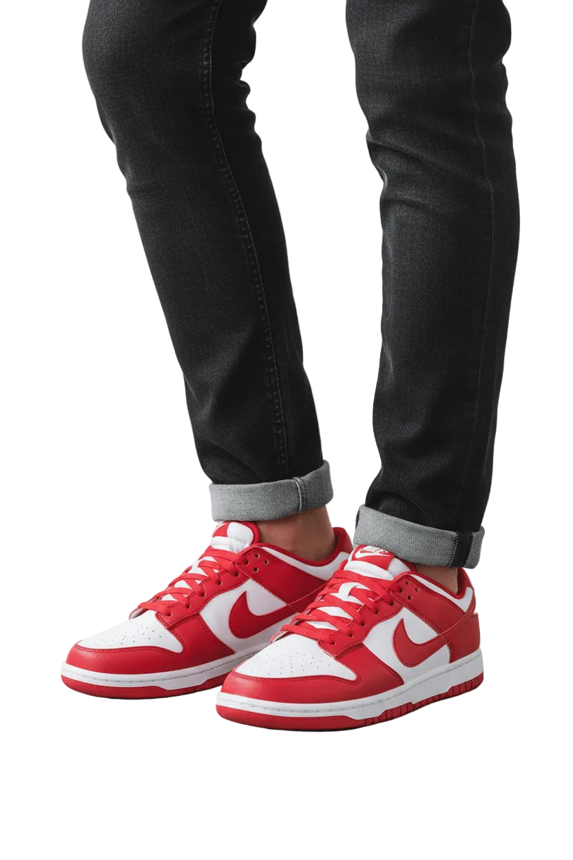 NIKE Dunk Low Next Nature Shoes Red - Runner