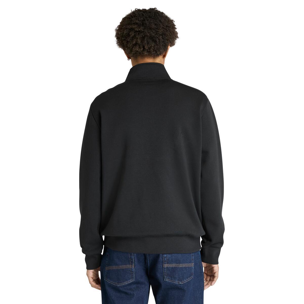 Oyster River Chest Logo Brushback 1/4 Zip Sweatshirt - Runner