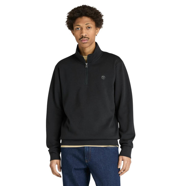 Oyster River Chest Logo Brushback 1/4 Zip Sweatshirt - Runner