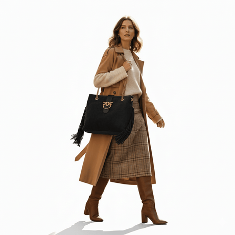 PINKO Calfskin Flower Shoulder bag PB7 - Runner