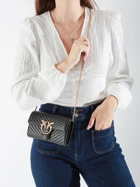 PINKO Icon Love Mini Bag with V Lining PB80 - Runner