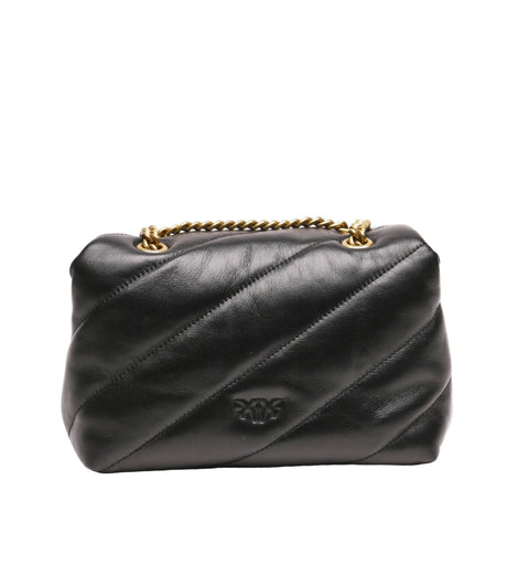 PINKO Leather messenger bag MINI PUFF VERSITY PINS CL PB14 - Runner