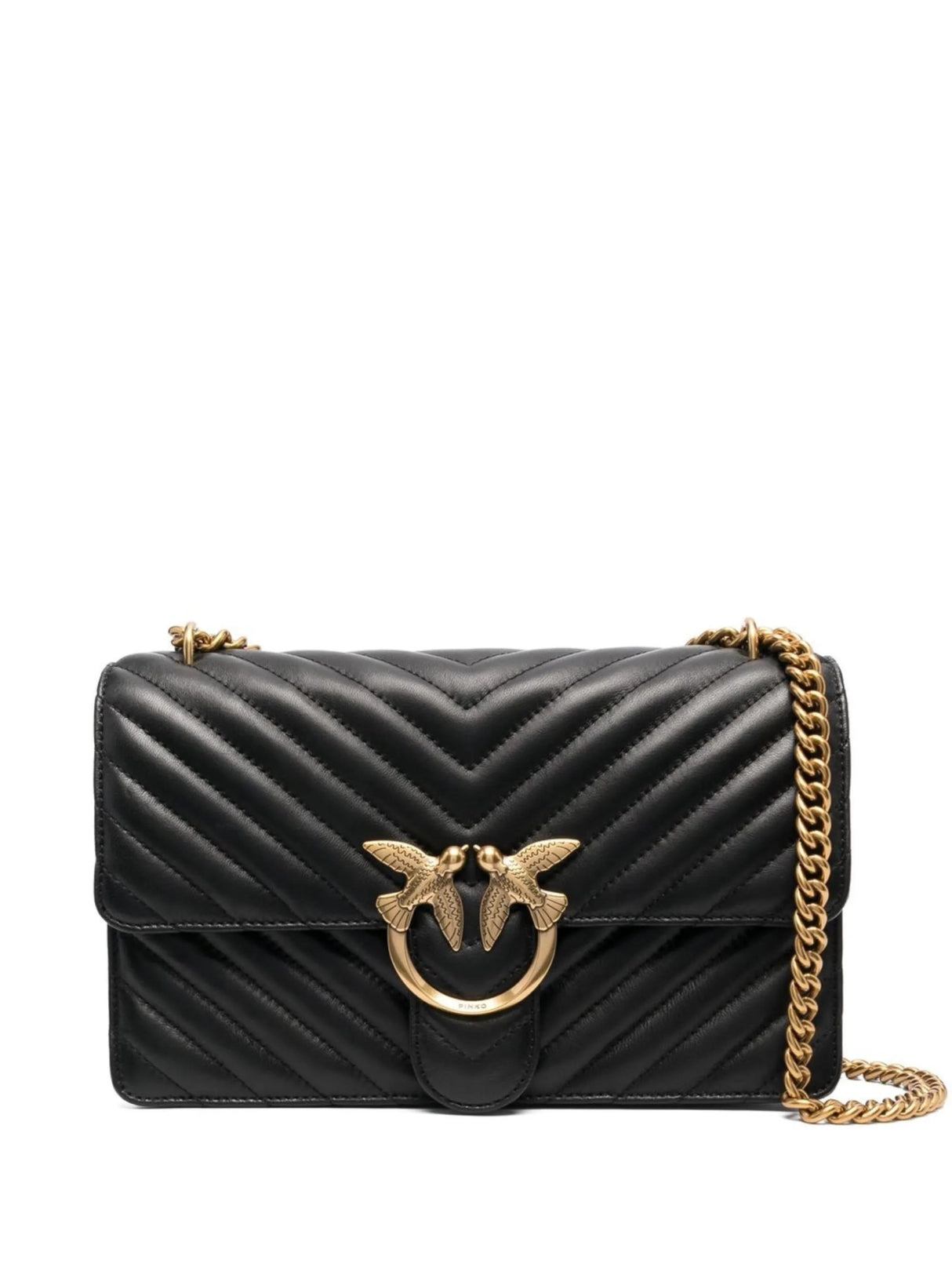 PINKO Love Icon bag with chevron pattern lining PB25 - Runner