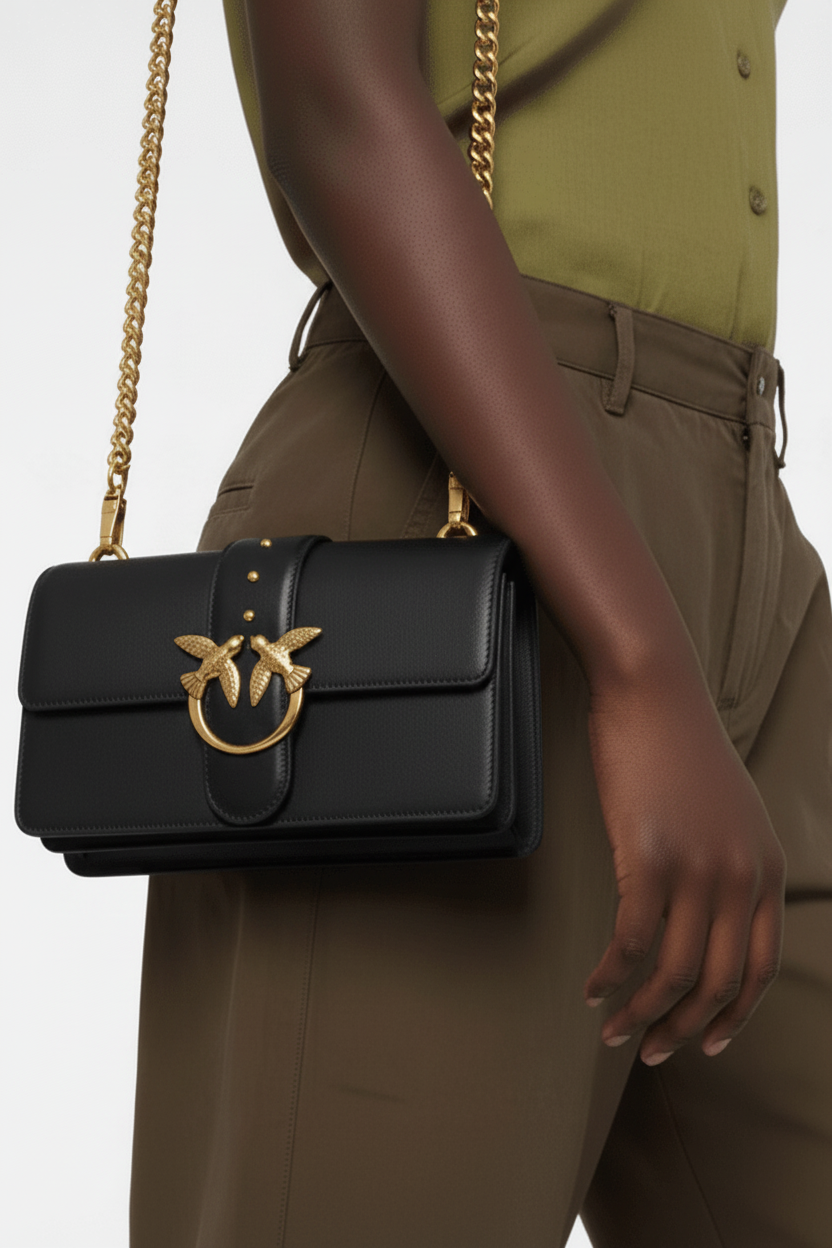 PINKO Mini Love One leather crossbody bag PB85 - Runner