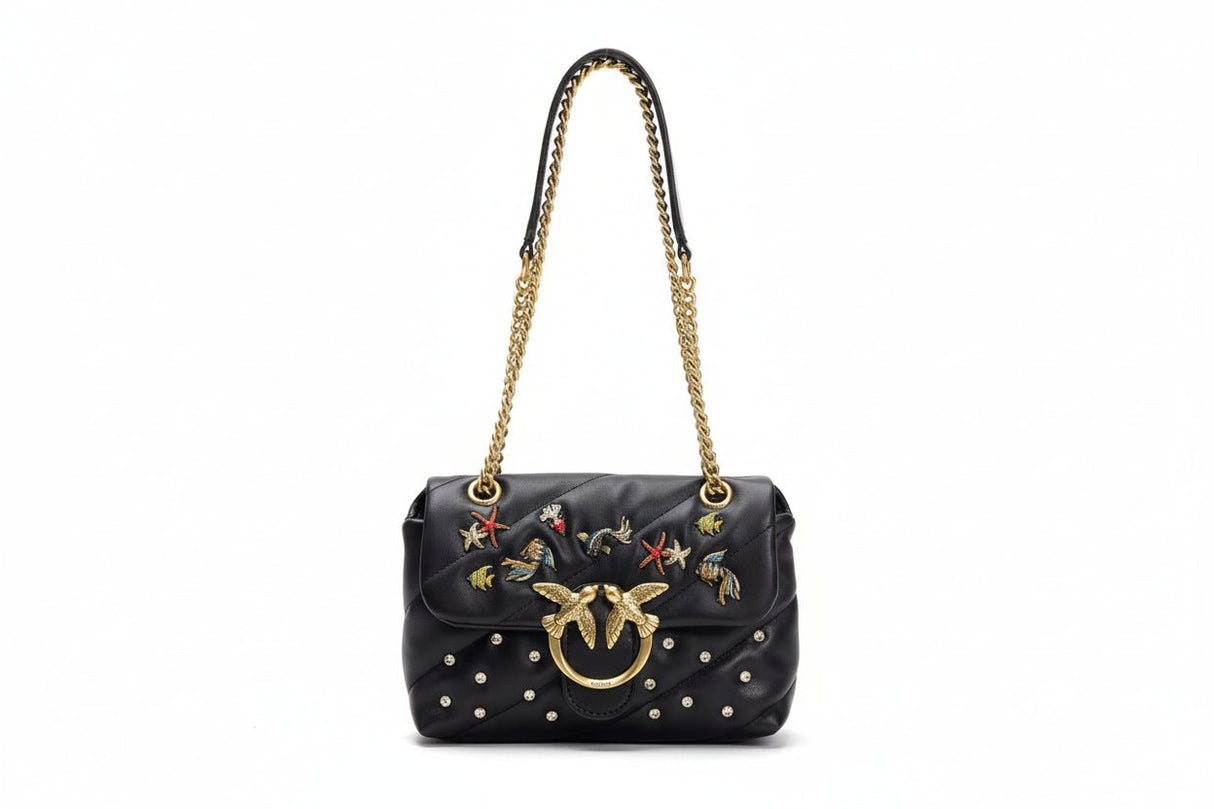 PINKO Mini Love Puff Sea Jewels Bag black CL PB16 - Runner