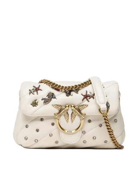 PINKO Mini Love Puff Sea Jewels Bag WHITE CL PB17 - Runner