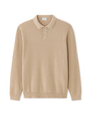 Polo Collar Sweater With Fancy Knit - Runner