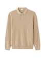 Polo Collar Sweater With Fancy Knit - Runner