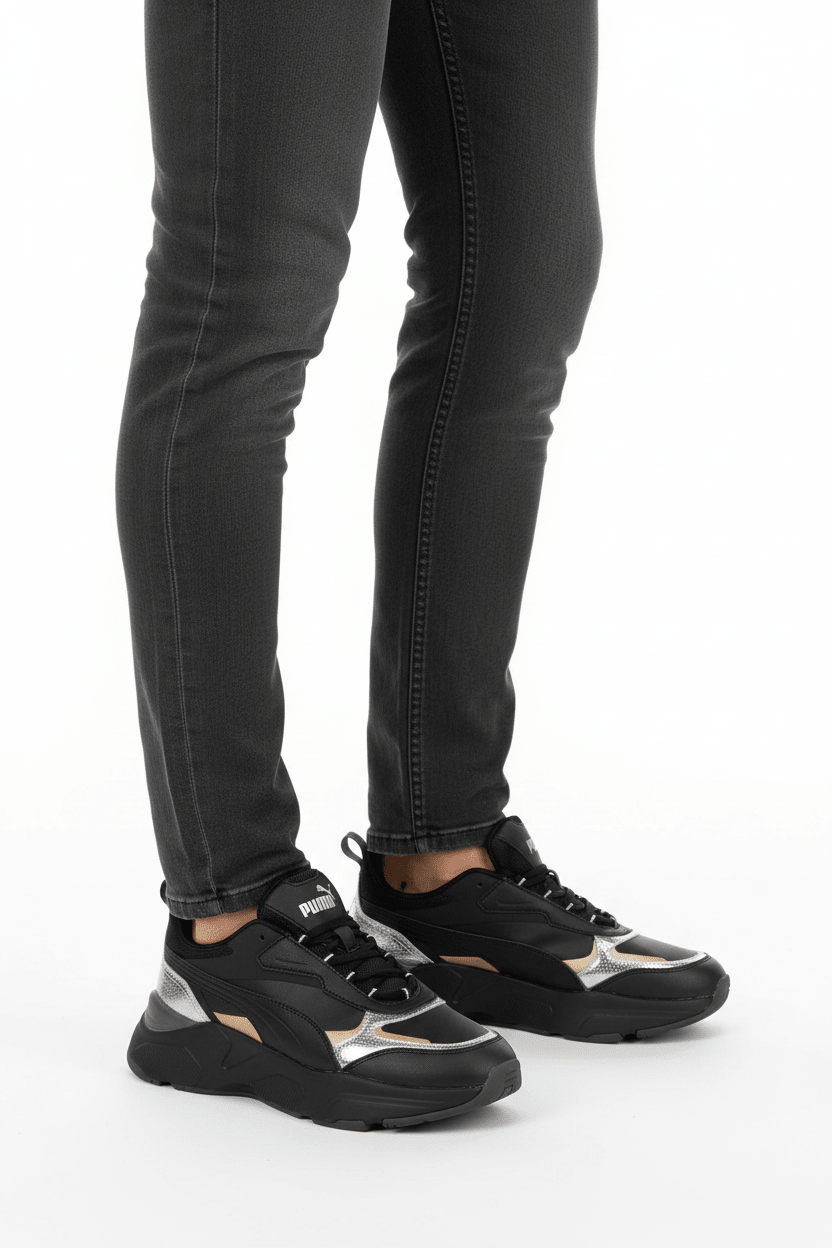 PUMACASSIA METALLIC SHINE PUMA BLACK-PUMA SI - Runner
