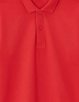 Regular 100% cotton pique polo shirt - red - Runner