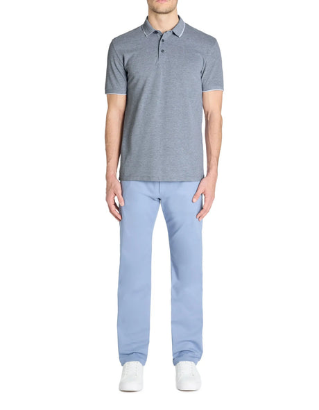 Regular Cotton Blend Polo Shirt - Navy - Runner