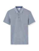 Regular Cotton Blend Polo Shirt - Navy - Runner