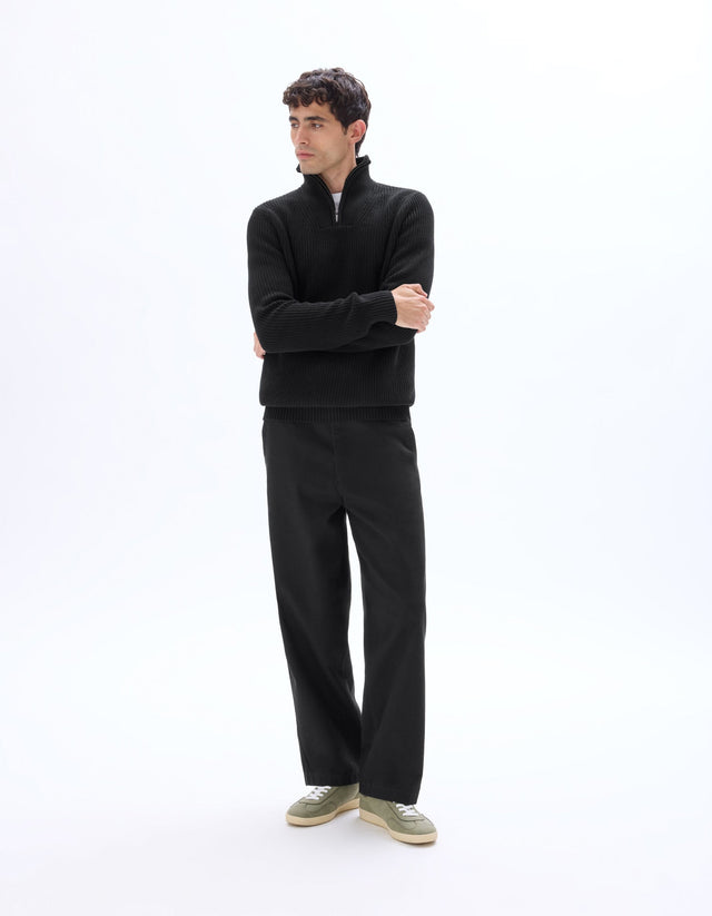 Regular Fit Trucker Neck Sweater - Runner