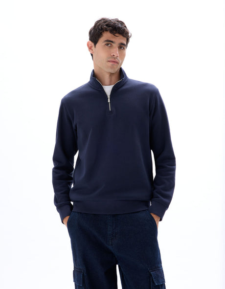 Regular Mock - Neck Sweatshirt - Runner