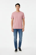 Regular round neck T-shirt 100% cotton - Dusty pink - Runner