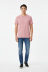 Regular round neck T-shirt 100% cotton - Dusty pink - Runner