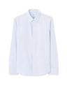 Regular Satin - Effect Shirt, 100% Cotton - Blue - Runner