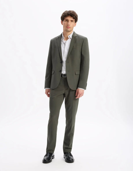 Regular Satin - Effect Shirt, 100% Cotton - Grey - Runner