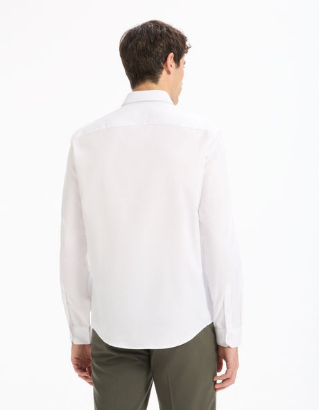 Regular shirt in royal oxford - white - Runner
