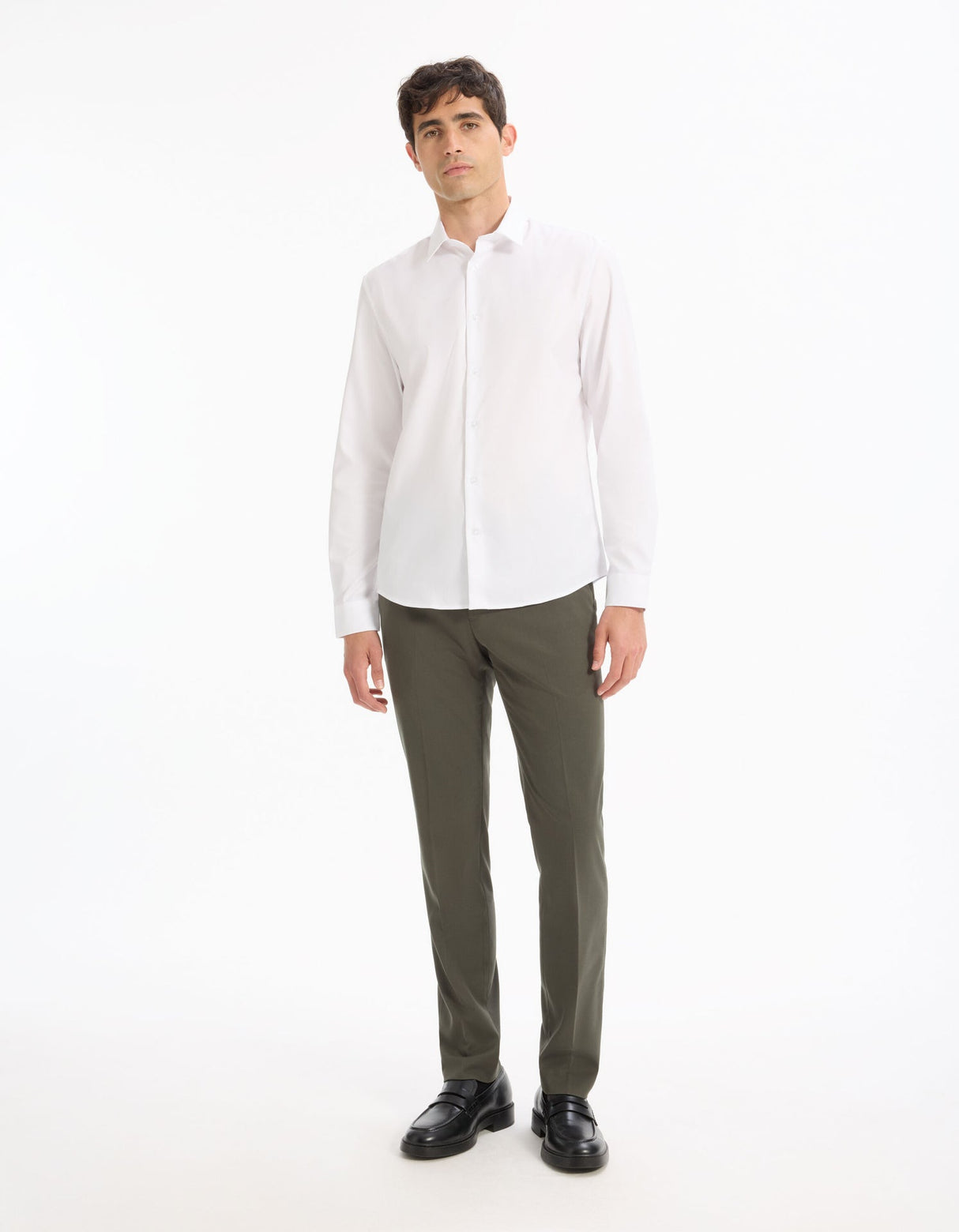 Regular shirt in royal oxford - white - Runner