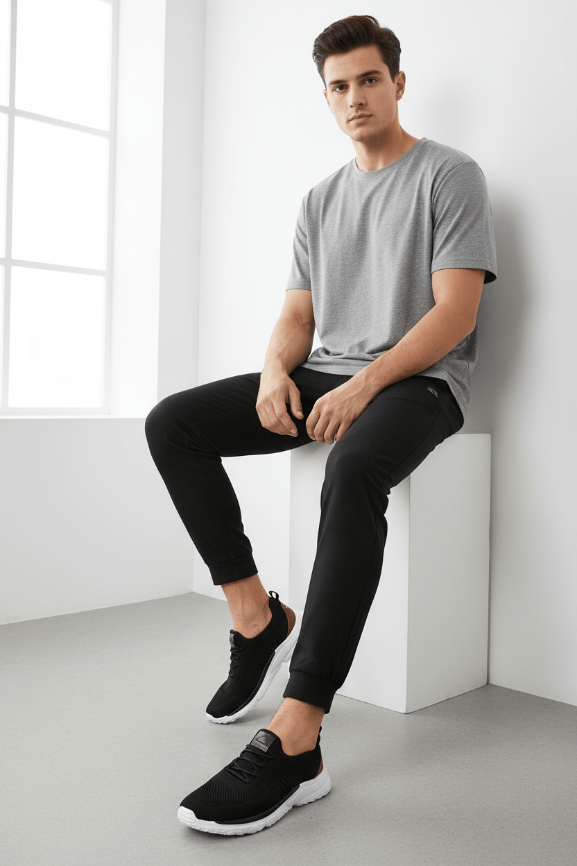 SCKECHERS MEN  Solvano -210552-BLK- SKM69 - Runner