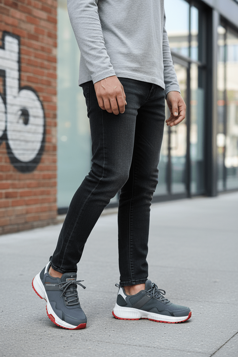 SCKECHERS MEN Street Flex – Injustice -232121-CCRD- SKM58 - Runner
