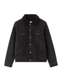 Sherpa - lined denim jacket - black - Runner