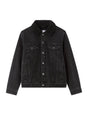 Sherpa - lined denim jacket - black - Runner