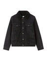 Sherpa - lined denim jacket - black - Runner