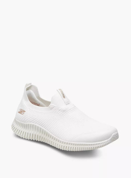 SKECHERS Bobs Geo Lite Slip - On Running Shoes 117414 - WHT SKW175 - Runner