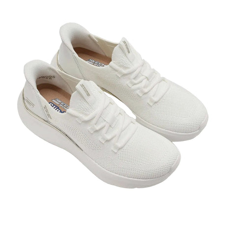 SKECHERS Bobs Geo Lite Slip - On Running Shoes 117617 - WHT SKW177 - Runner