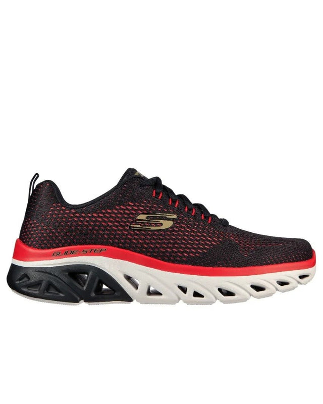 SKECHERS Glide - Step Sport - Wave Heat 232270 - BKRD SKM88 - Runner