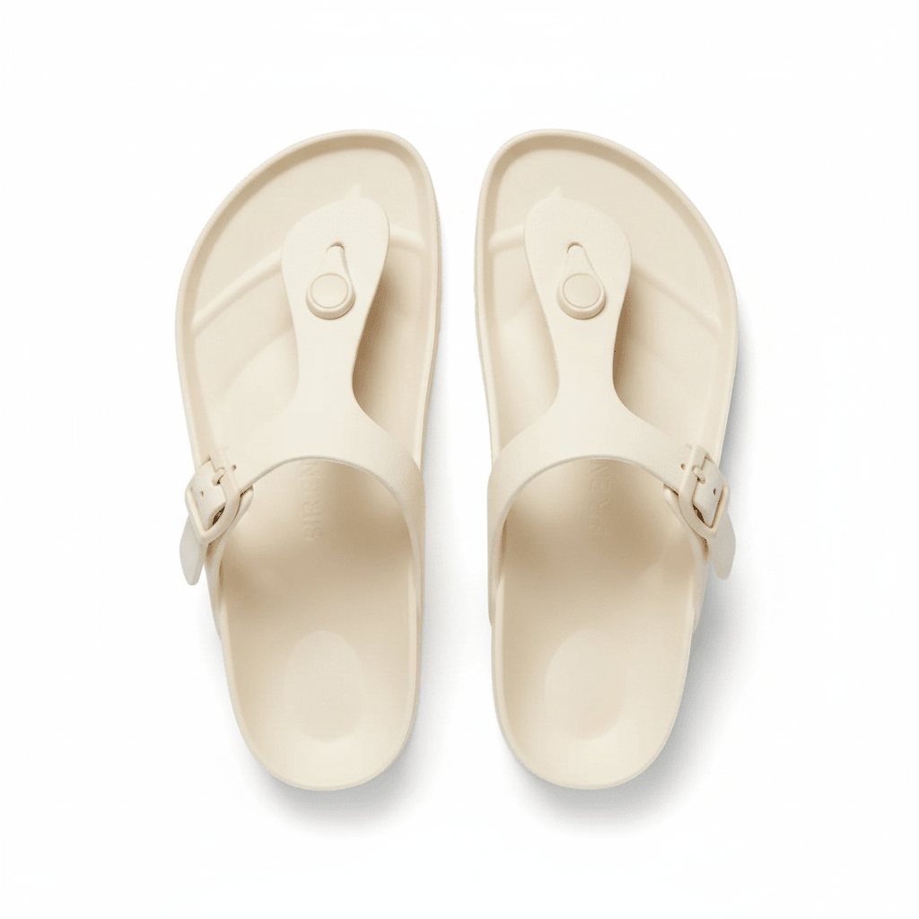 SKECHERS Sculpted-Accent Flatform Thong Sandals - Chalk SLW9 - Runner