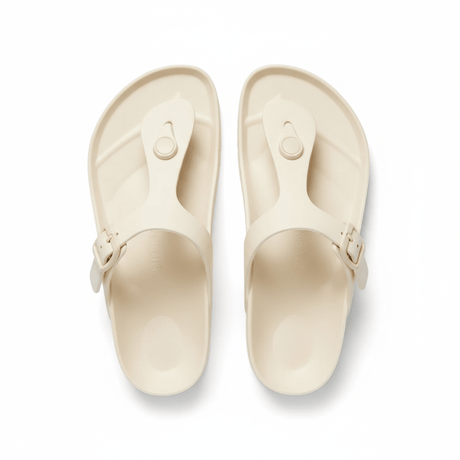 SKECHERS Sculpted-Accent Flatform Thong Sandals - Chalk SLW9 - Runner