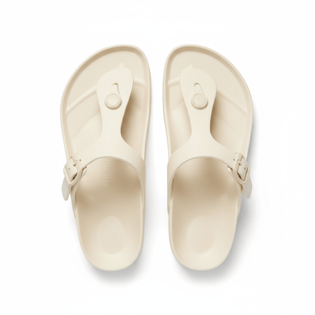 SKECHERS Sculpted-Accent Flatform Thong Sandals - Chalk SLW9 - Runner