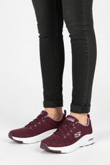 SKECHERS Womens Arch Fit - Glee For All Plum Lace-Up Trainers 149713/PLUM SKW47 - Runner