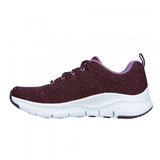 SKECHERS Womens Arch Fit - Glee For All Plum Lace - Up Trainers 149713/PLUM SKW47 - Runner