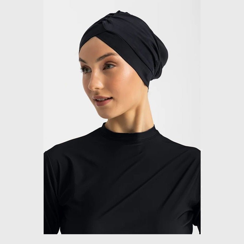 Sleek Swim Turban - Black - Runner