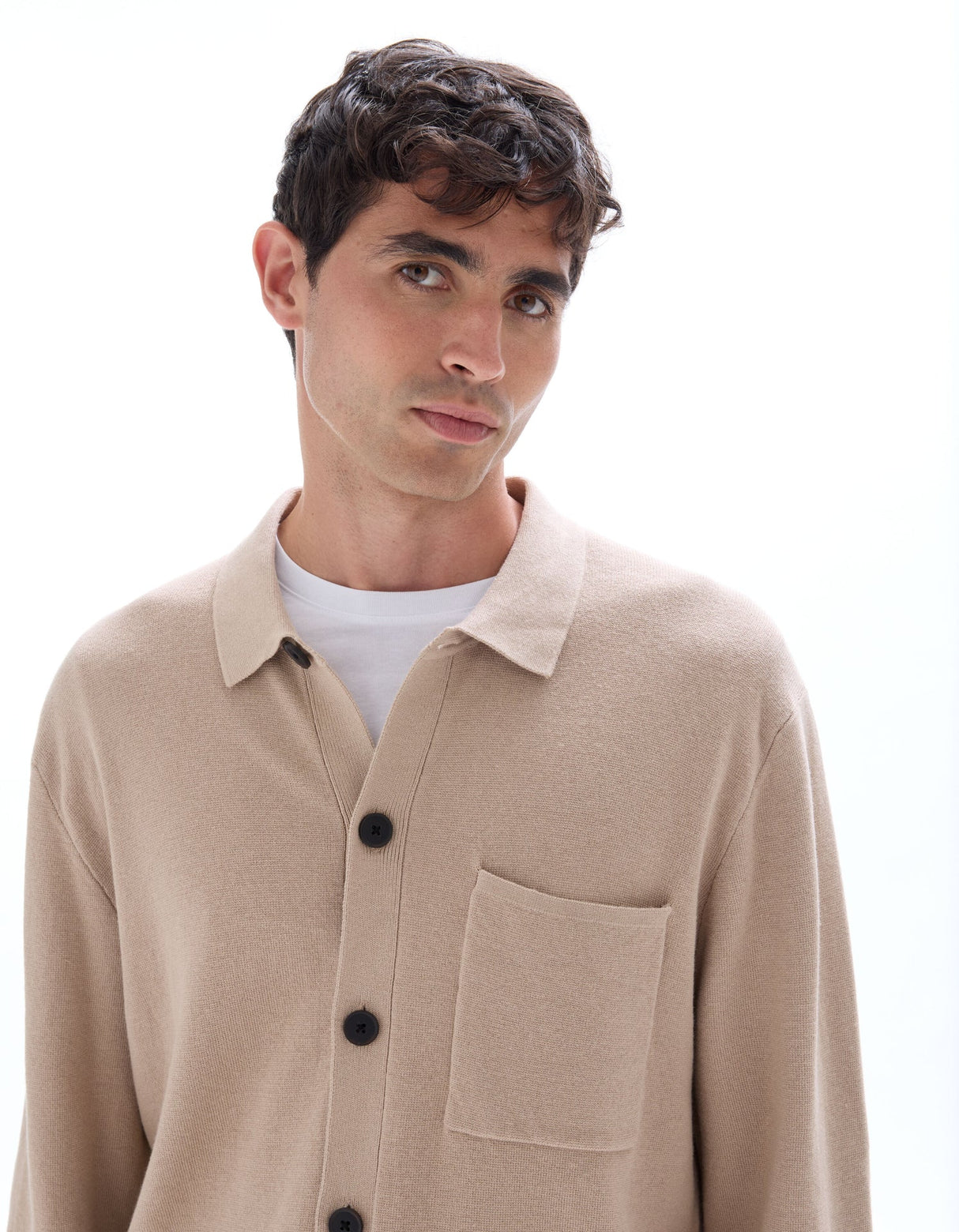 Solid Knit Overshirt - Runner